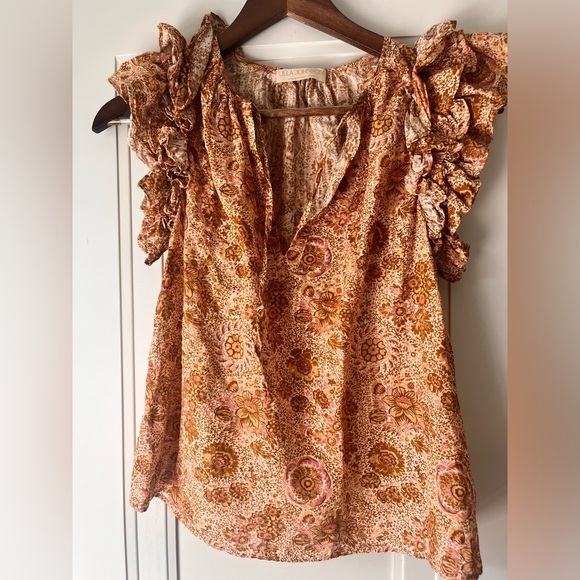 $225 Ulla Johnson Elisa Sleeveless Tank Shirt Blouse in Meadow Size XS/S - Picture 5 of 8